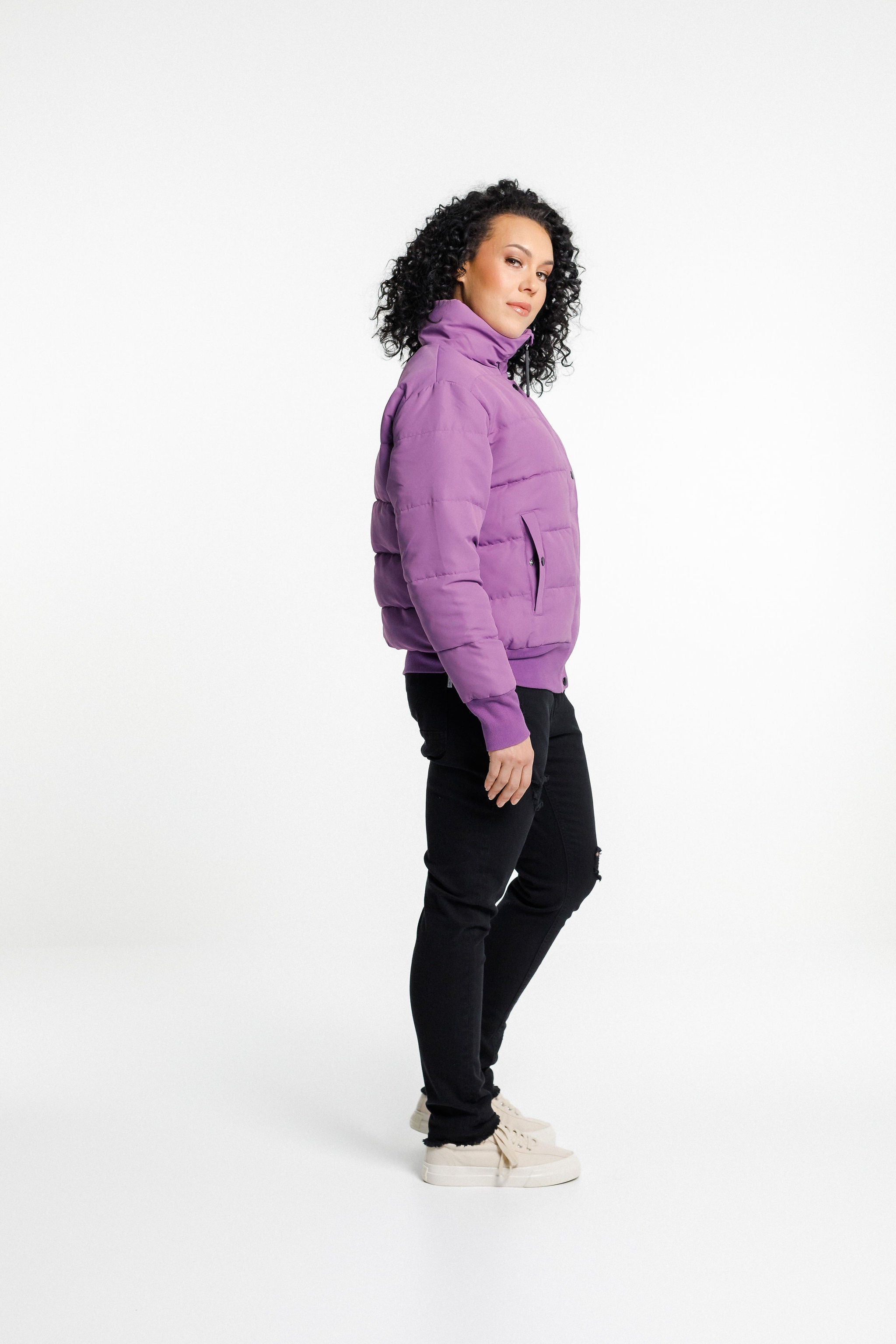 Dawn Puffer Jacket | Cyber Purple