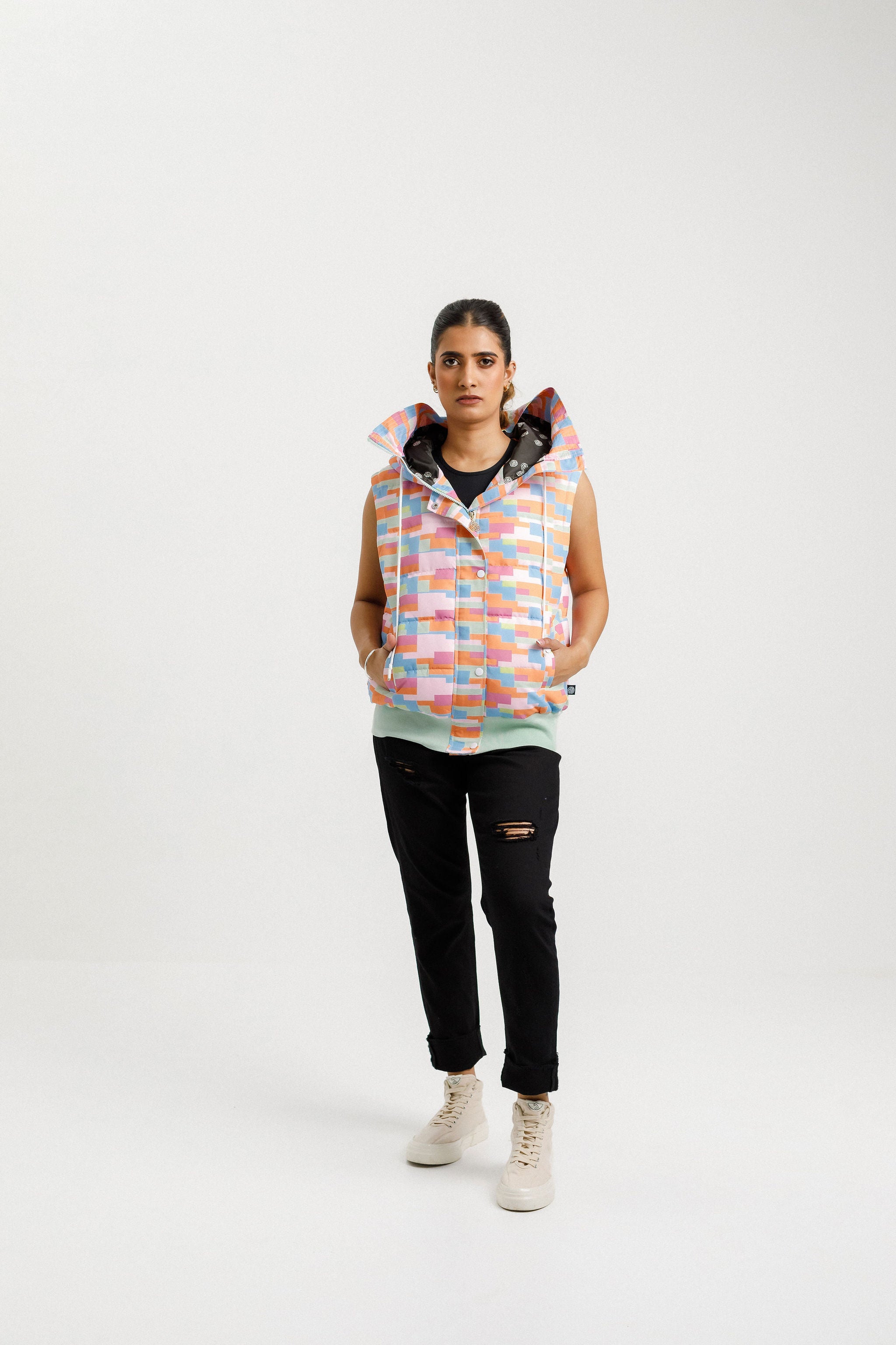 Stadium Puffer Vest | Meta Blocks