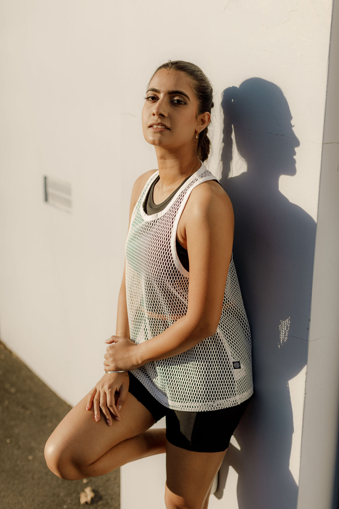 Racer Singlet | White Eyelets