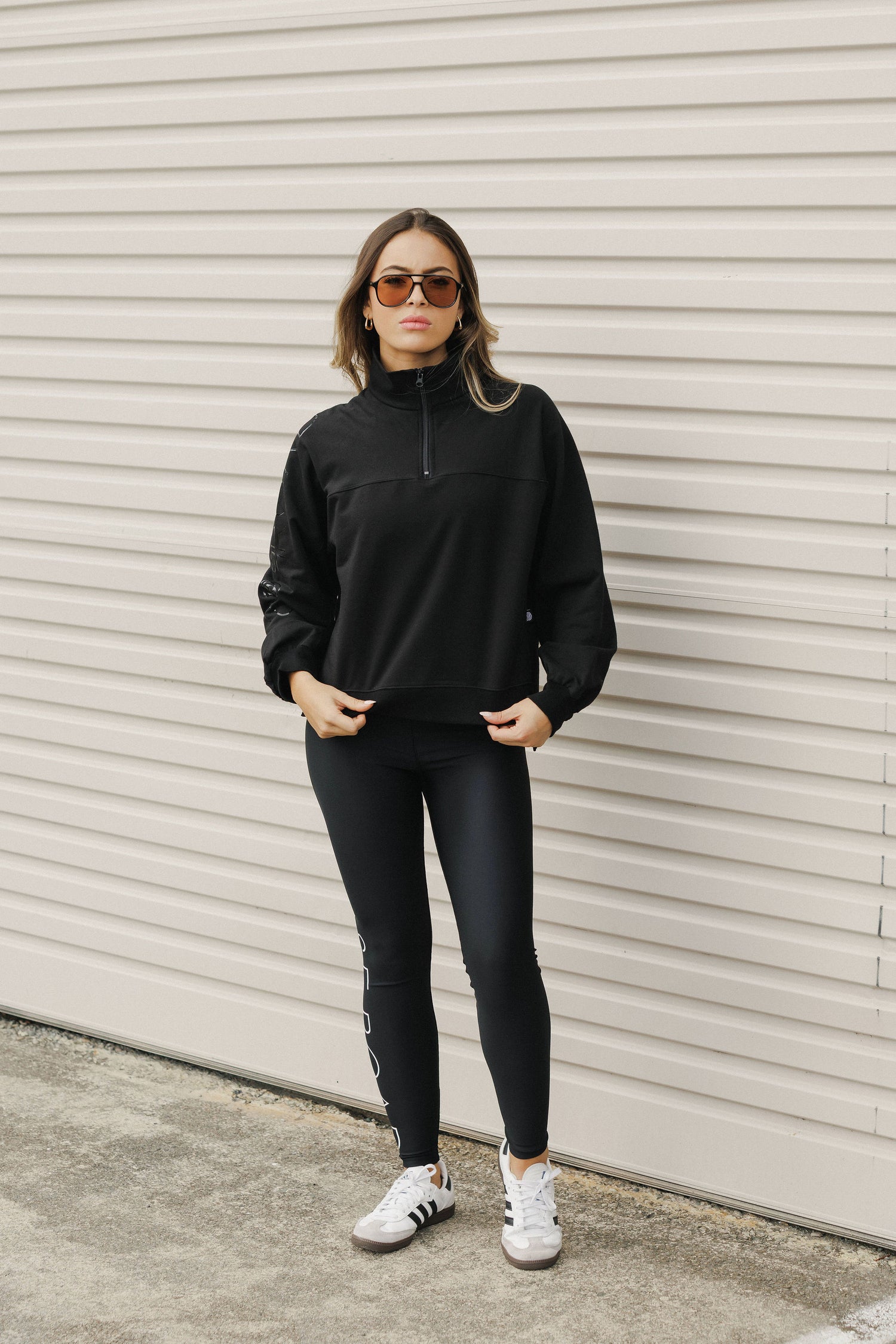 Kobe 1/4 Zip Crew | Black