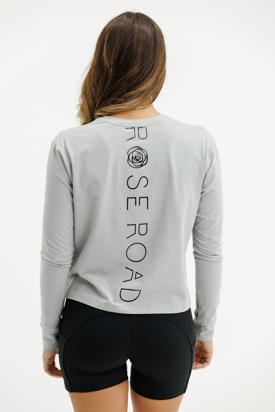 Cropped Long Sleeve Tee | Pewter