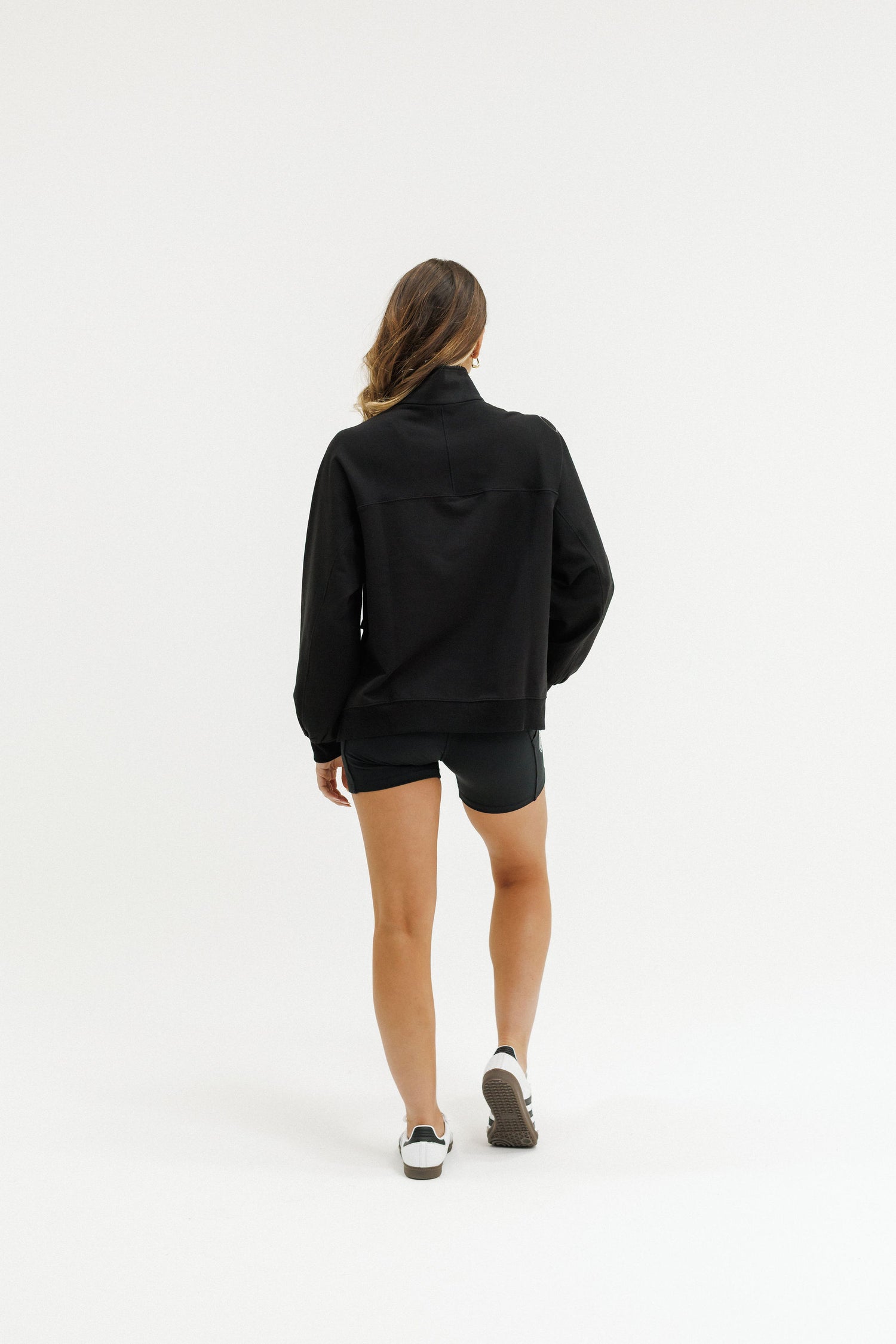 Kobe 1/4 Zip Crew | Black