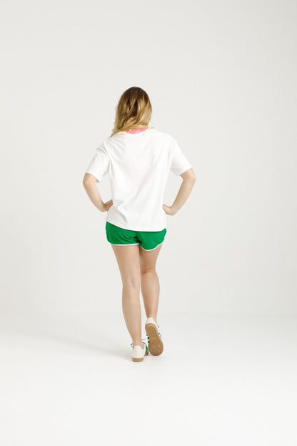 Phoenix Tee | Unbleached with Meadow Print