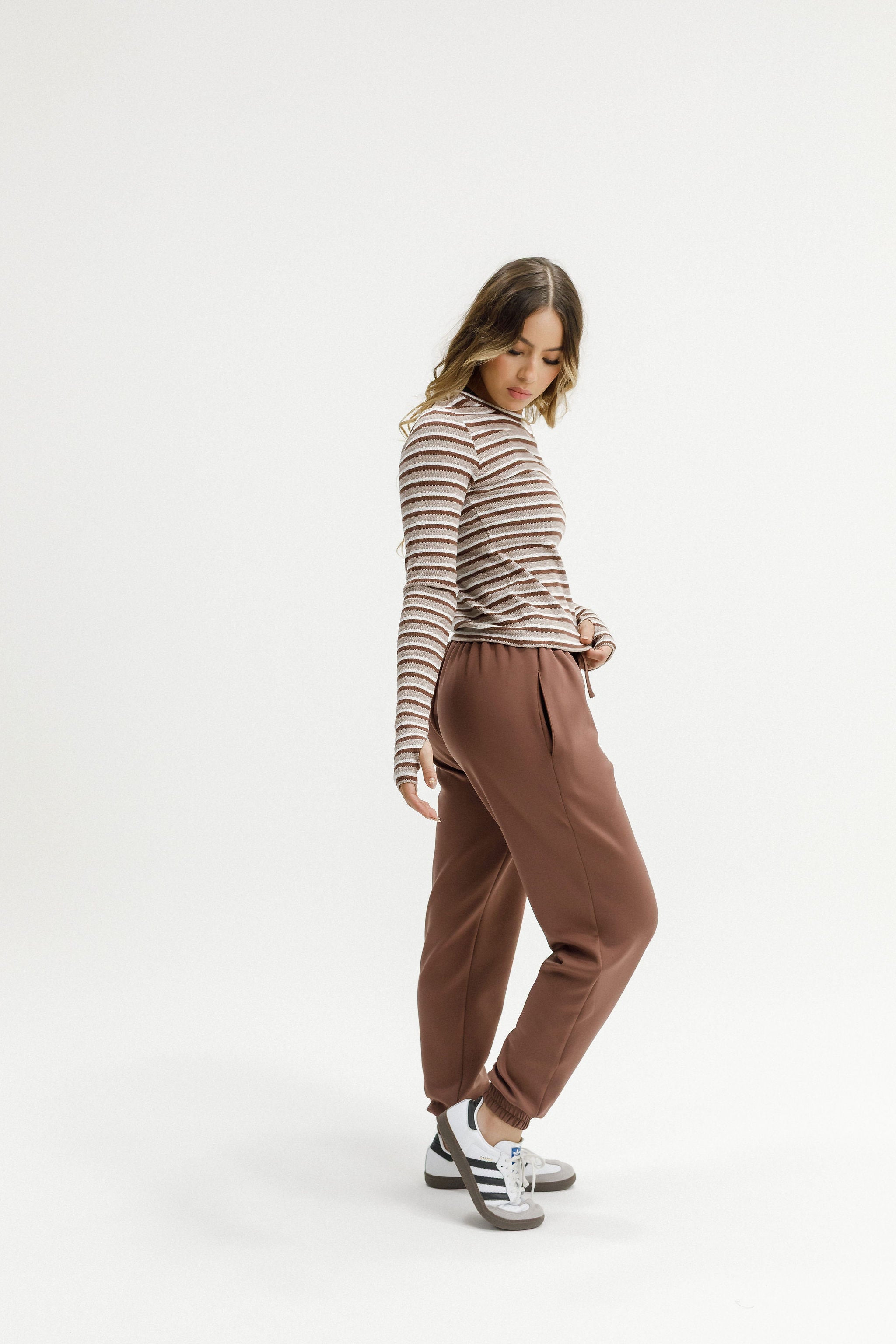 Jackson Long Sleeve | Cocoa Stripes