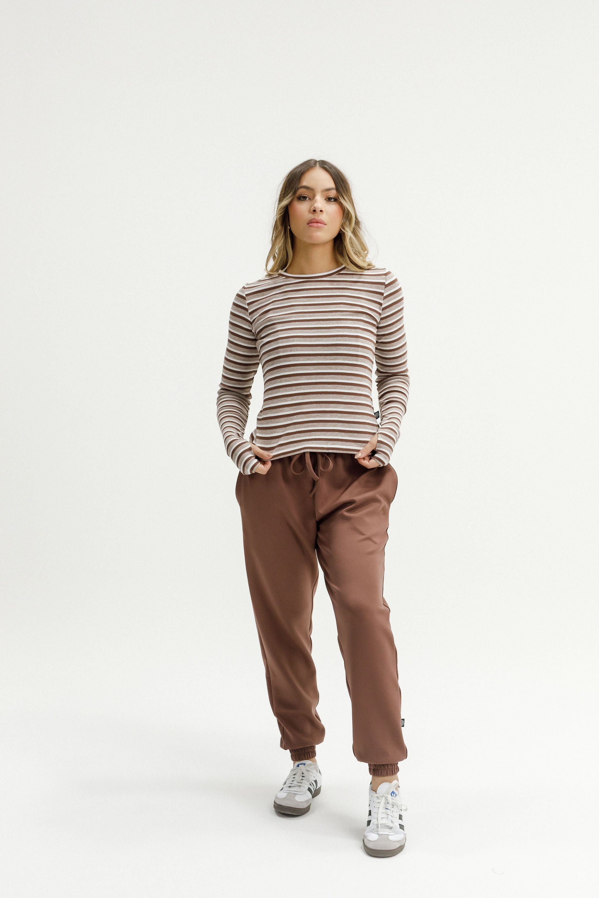 Jackson Long Sleeve | Cocoa Stripes