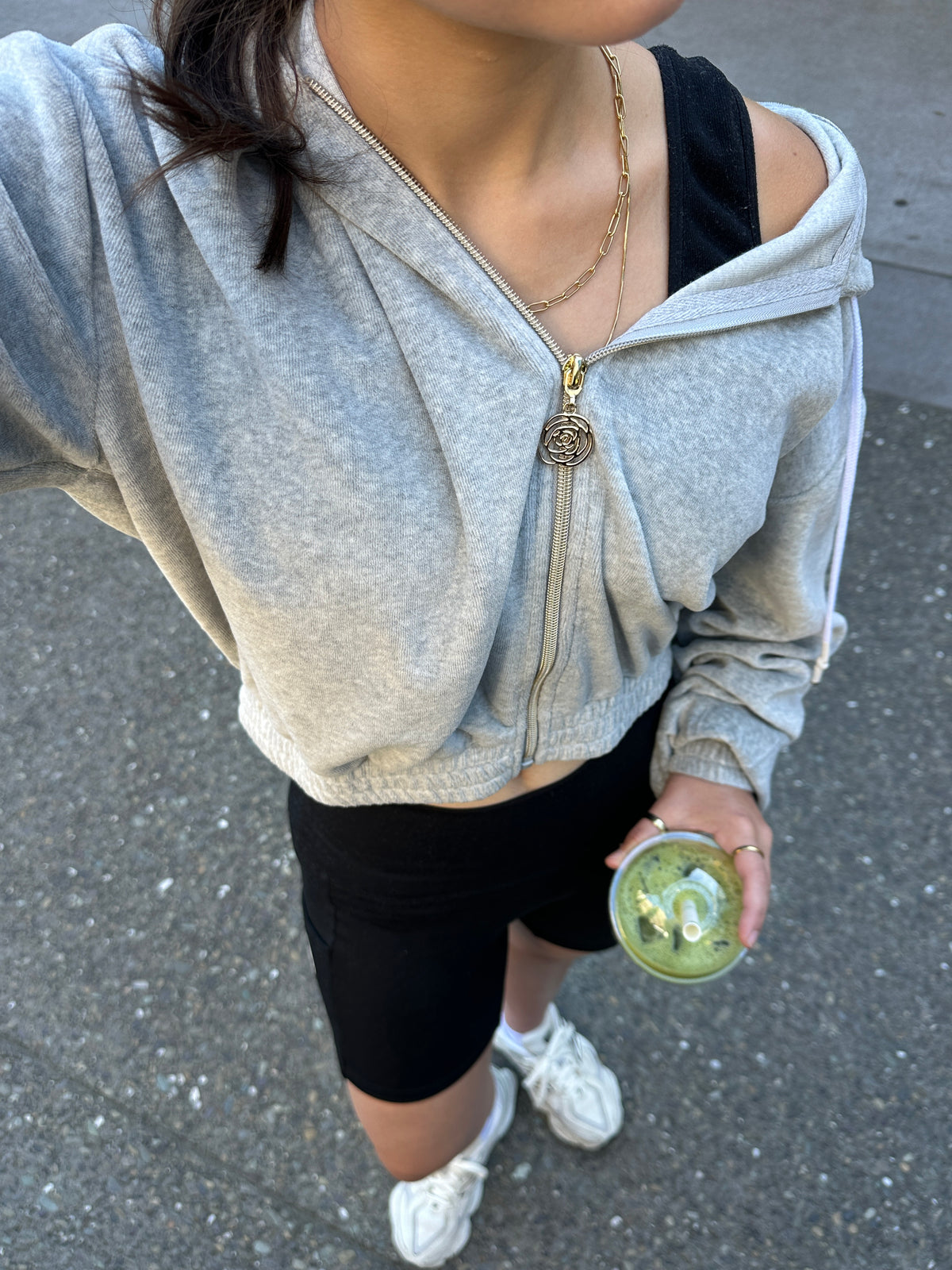 Emery Hoodie | Stone Velour