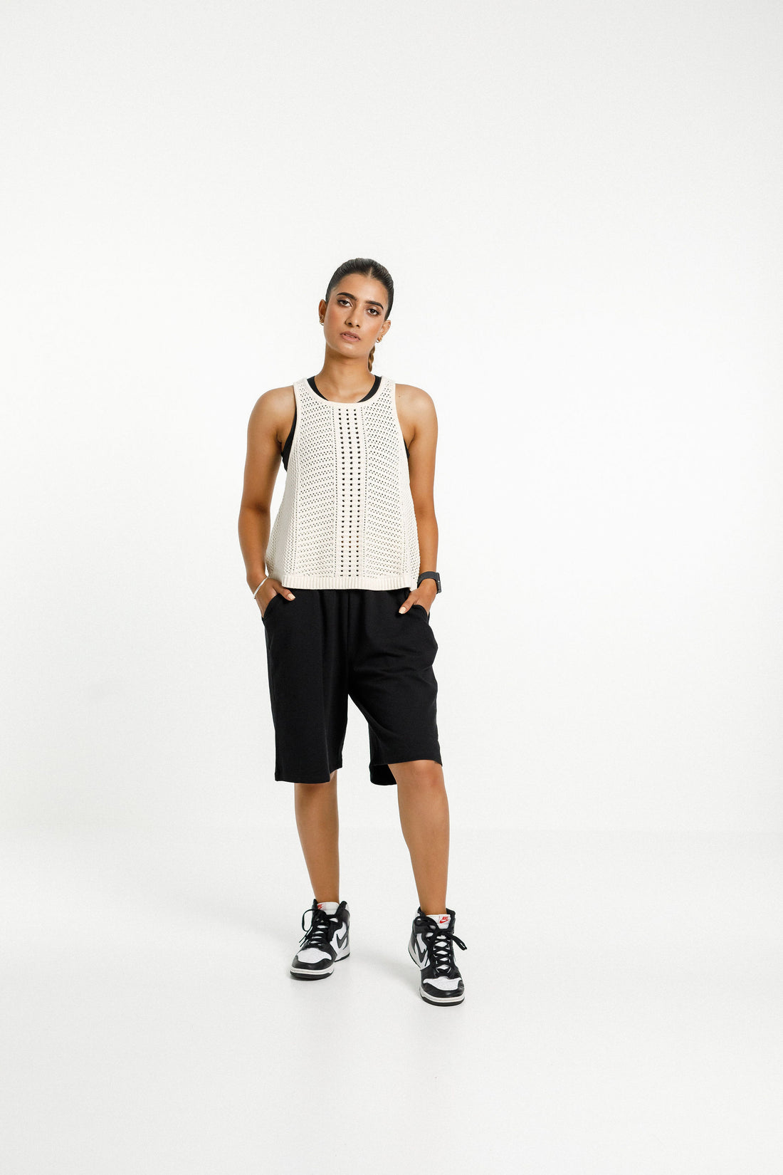 Knit Singlet | White