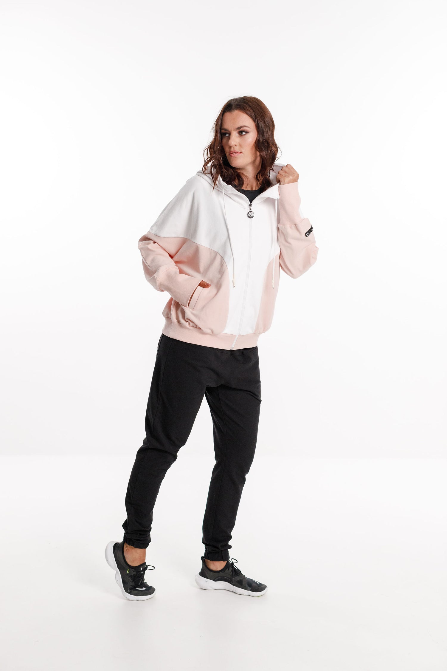 Roxanne Bomber | Sale | Peach and White