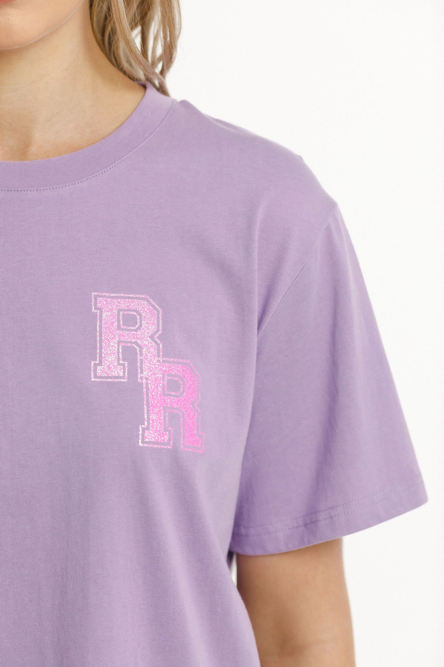 Topher Tee | Sale | Violet with Glitter RR Print