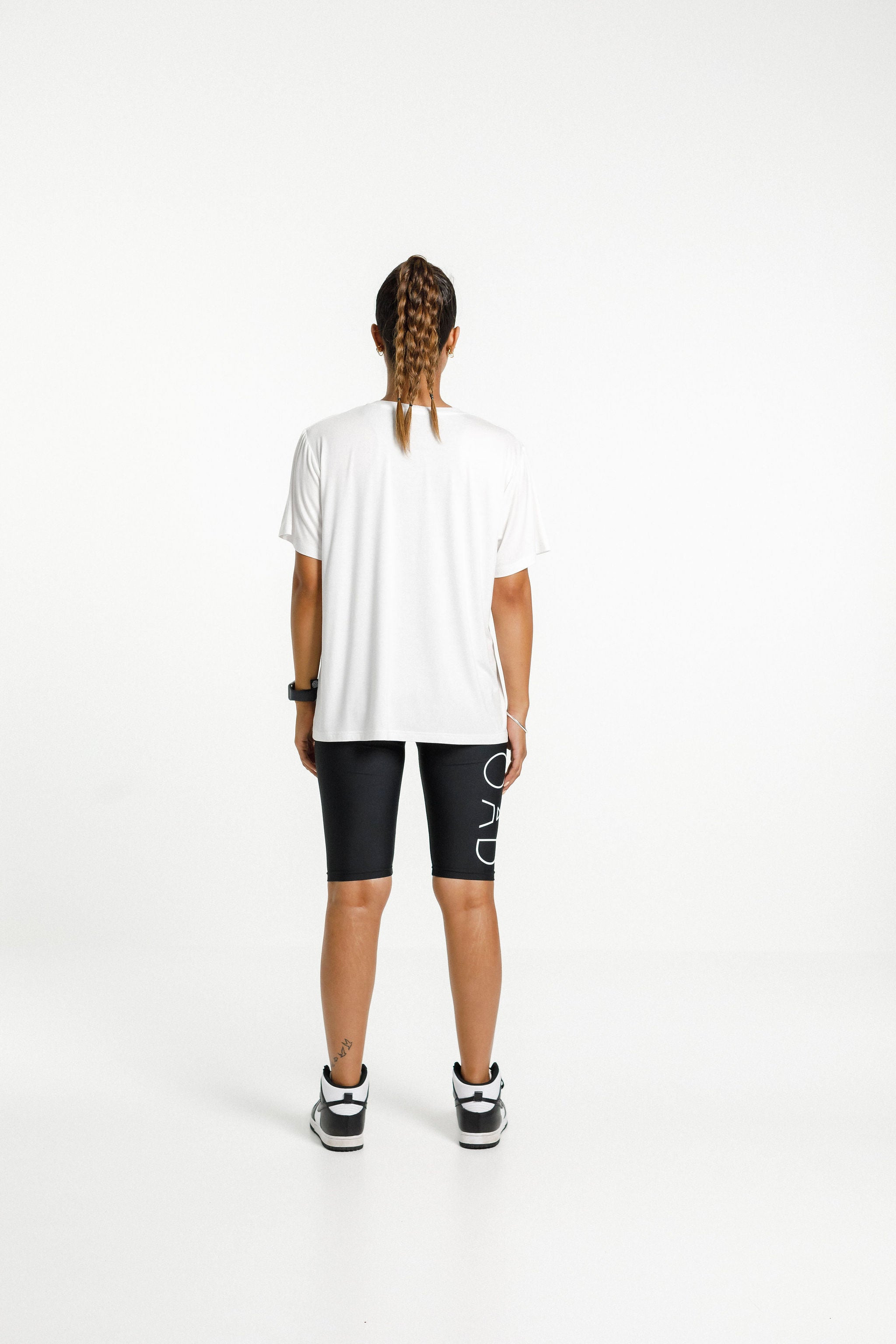 Topher Tee | White with Rose Road Arch Print