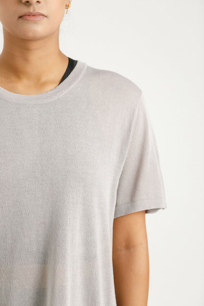 Topher Knit Tee - Pewter