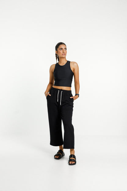 Cropped Baller Pants | Black