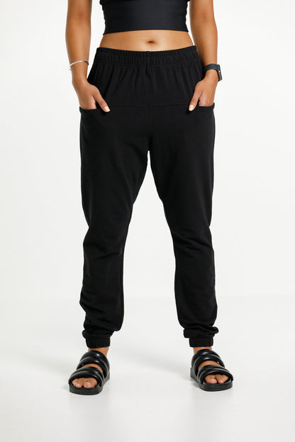 Stadium Pant | Black with Gloss Rose