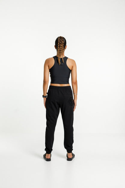 Stadium Pant | Black with Gloss Rose