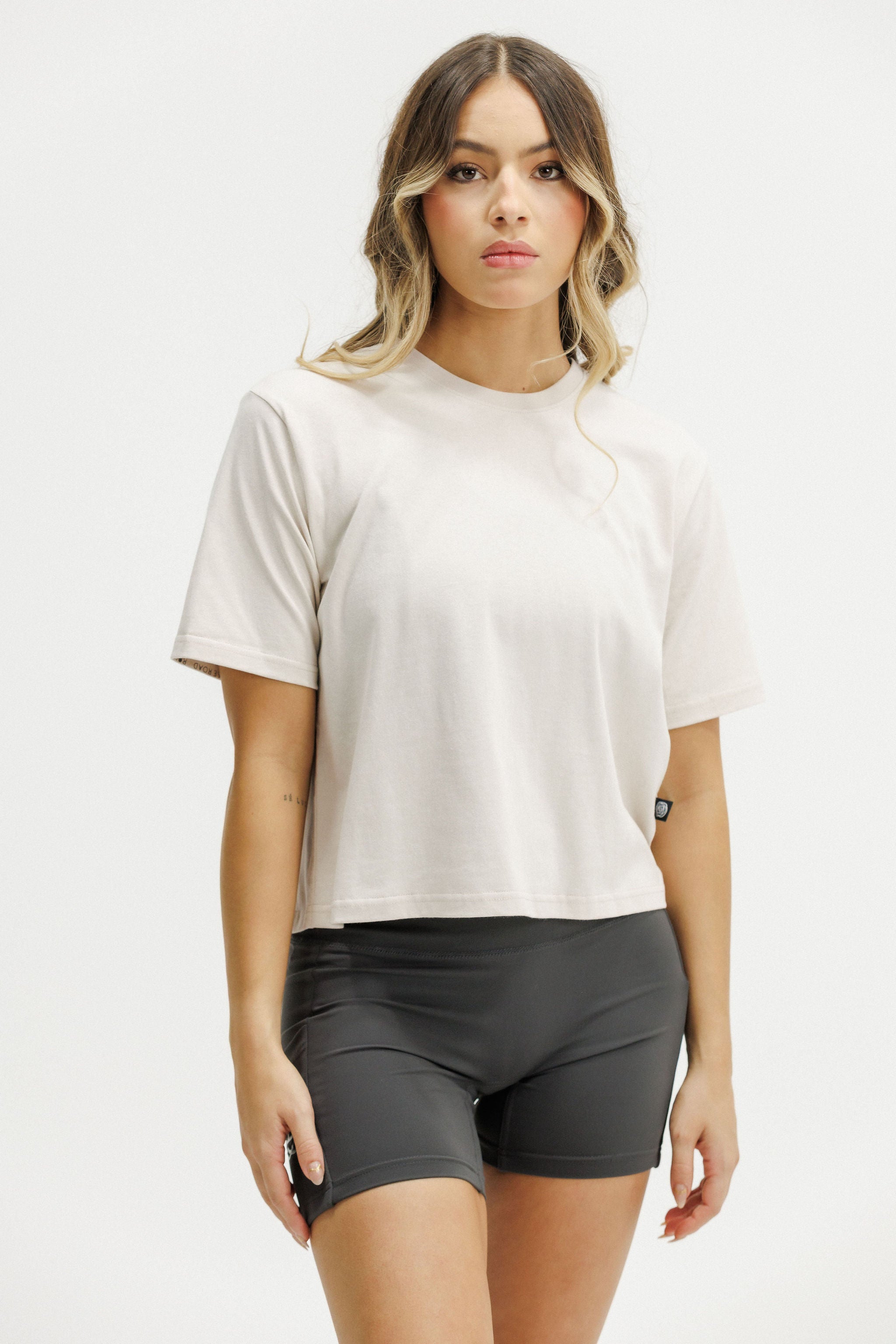 Raven Tee | Bone with Logo Cuff