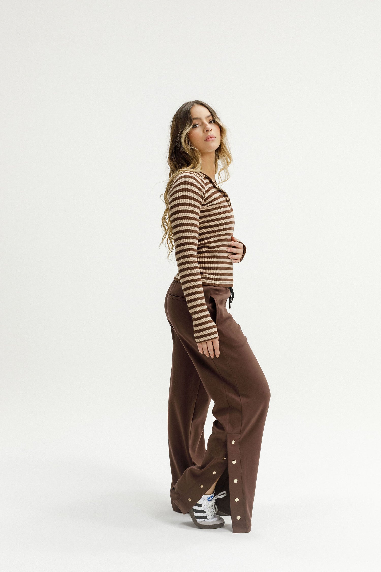 Benne Long Sleeve | Chocolate Stripes