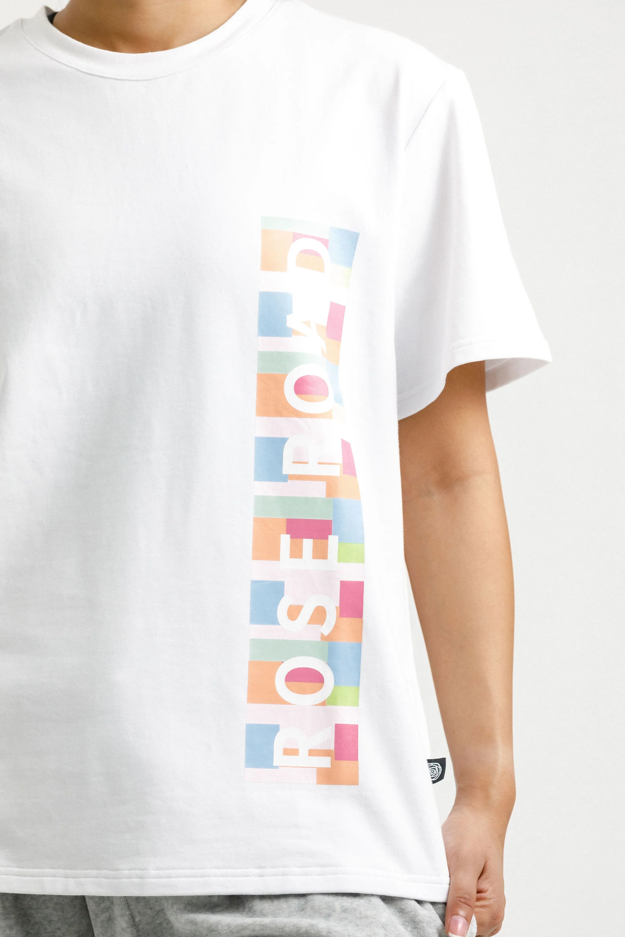 Topher Tee | White with Meta Blocks Print