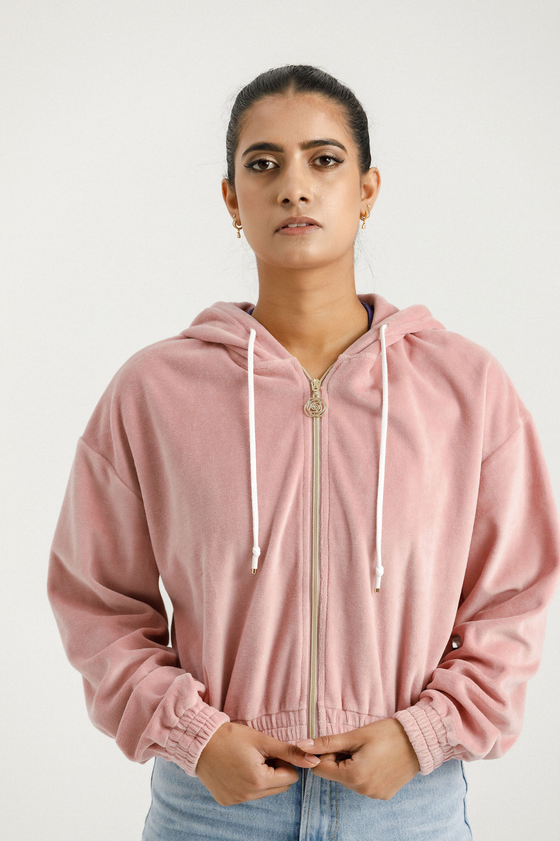 Emery Hoodie | Rose Velour
