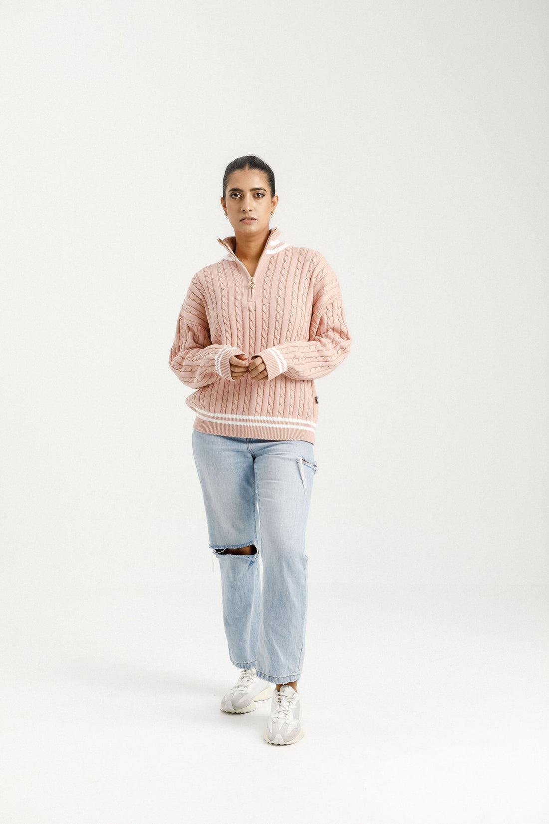 Varsity Jumper | Peach Rose
