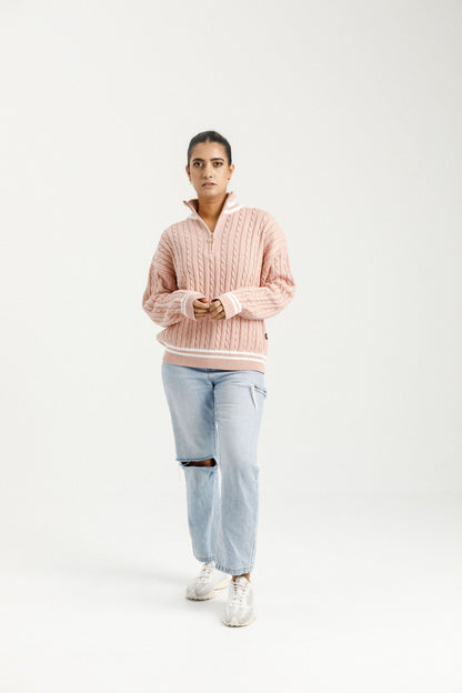 Varsity Jumper | Peach Rose