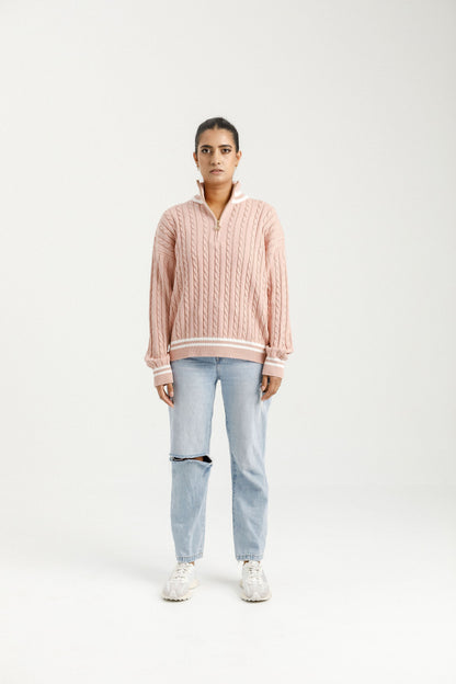 Varsity Jumper | Peach Rose