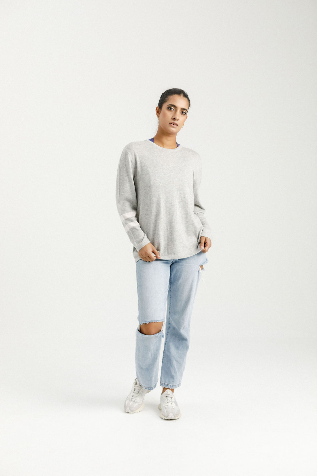Coming Soon | Merino Tee | Grey Marle