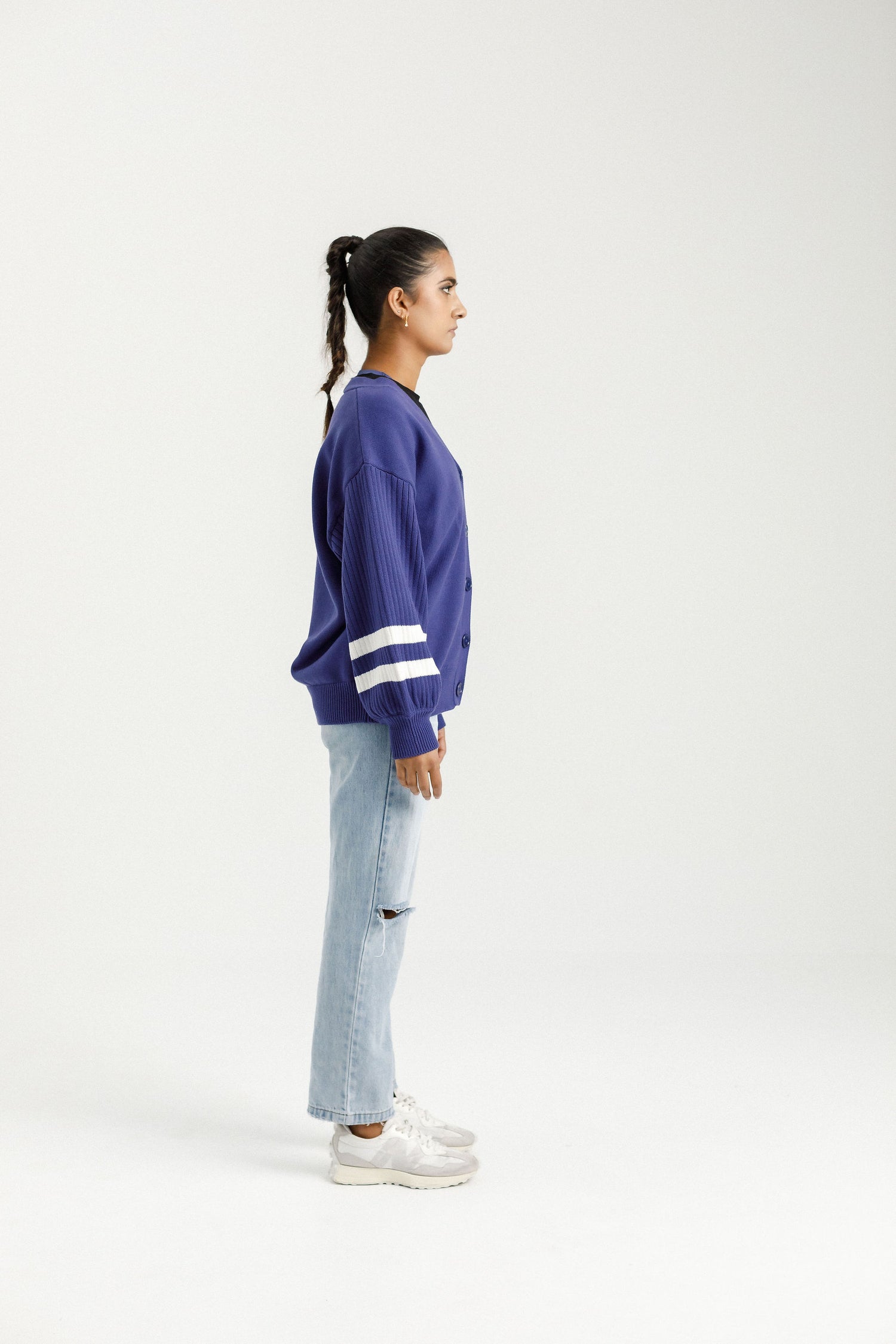 Varsity Cardi | Hyacinth